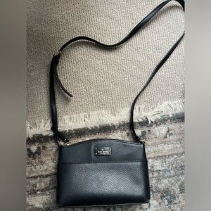 Black leather Kate spade crossbody purse